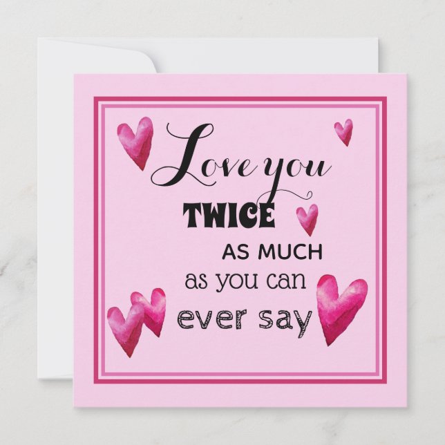 Kärlek dubbelt så mycket - Hjärter (Framsida)