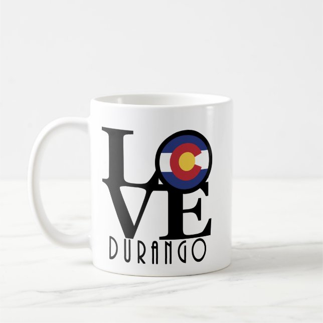 KÄRLEK Durango Colorado 11oz Kaffemugg (Vänster)
