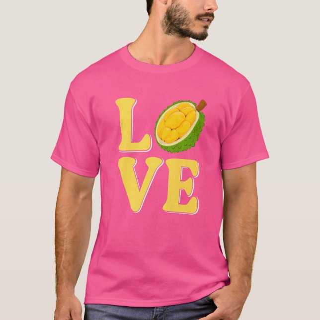 Kärlek Durian Fruit T Shirt (Framsida)