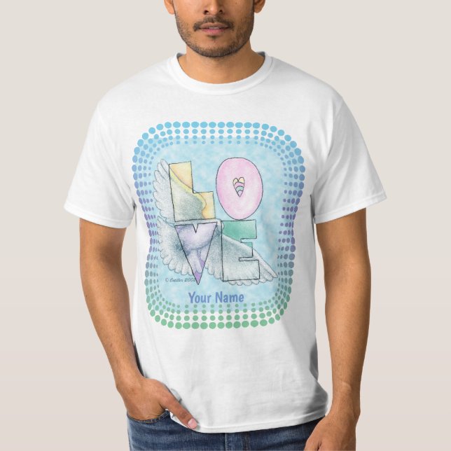Kärlek Duva t-shirt (Framsida)
