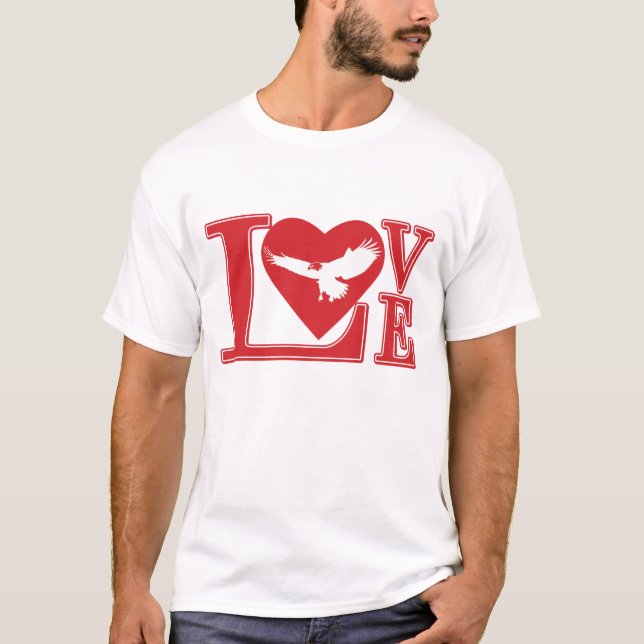Kärlek Eagle T Shirt (Framsida)