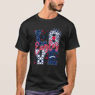 Kärlek Eagles School Spirit Football Autumn Vibe C T Shirt