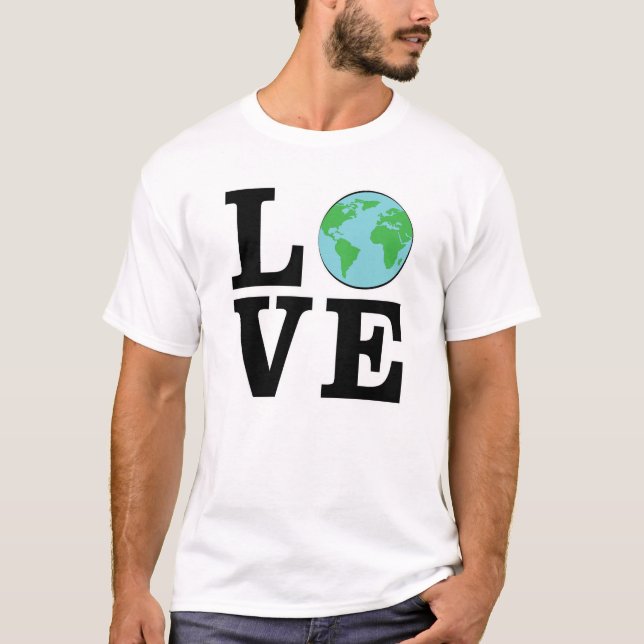 Kärlek Earth - Activism T Shirt (Framsida)
