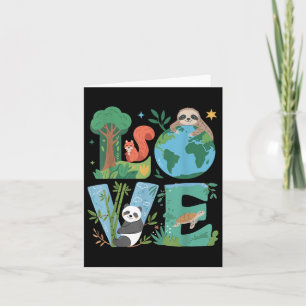 Kärlek Earth Day Planet 2025-årsdagen för miljö Kort