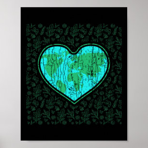 Kärlek Earth Funny Earth's Day Spara Vår planetdia Poster