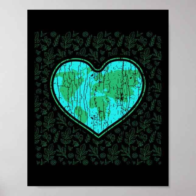 Kärlek Earth Funny Earth's Day Spara Vår planetdia Poster (Framsidan)