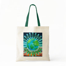 Kärlek Earth Live Grönt Tote Bag - Grönt Earth Day