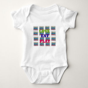 Kärlek Eat Play Hakuna Matata Art Skriv ut T-shirt