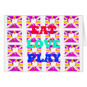 Kärlek Eat Play Heart Hakuna Matata färg.png Hälsningskort