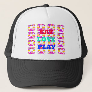 Kärlek Eat Play Heart Hakuna Matata färg.png Truckerkeps