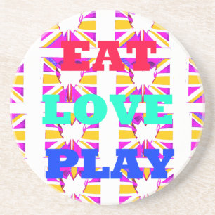 Kärlek Eat Play Heart Hakuna Matata färg.png Underlägg