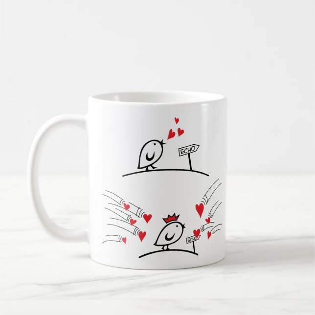KÄRLEK ECHO - Tecknad Birds Tweetlercools 1 Kaffemugg (Vänster)