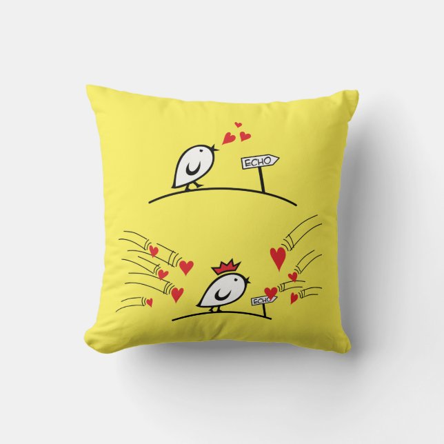 KÄRLEK ECHO - Tecknad Birds Tweetlercools 1 Kudde (Framsida)