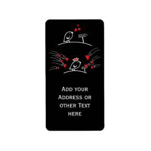 KÄRLEK ECHO - Tecknad Birds Tweetlercools 2 Adressetikett