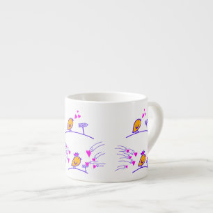 KÄRLEK ECHO - Tecknad Birds Tweetlercools 3 Espressomugg