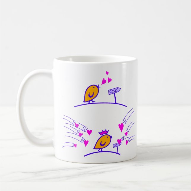 KÄRLEK ECHO - Tecknad Birds Tweetlercools 3 Kaffemugg (Vänster)