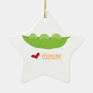Kärlek Edamame Julgransprydnad Keramik