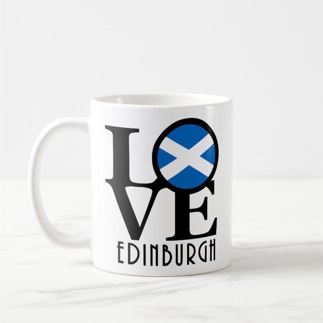 KÄRLEK Edinburgh Scotland 11oz Kaffemugg (Vänster)