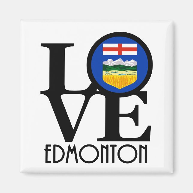 KÄRLEK Edmonton Alberta Kanada Magnet (Framsidan)