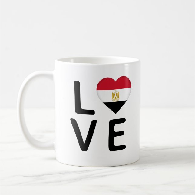 KÄRLEK - EGYPTEN FLAGGA KAFFEMUGG (Vänster)