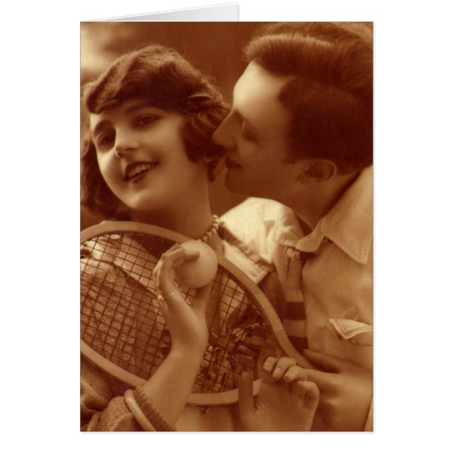 Kärlek Elak Ingenting i tennis Hälsningskort (Framsidan)