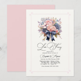 Kärlek Elegant Blommig Övningsmiddag Inbjudningar