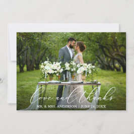 Kärlek Elegant Calligraphy Bröllop Tack Kort