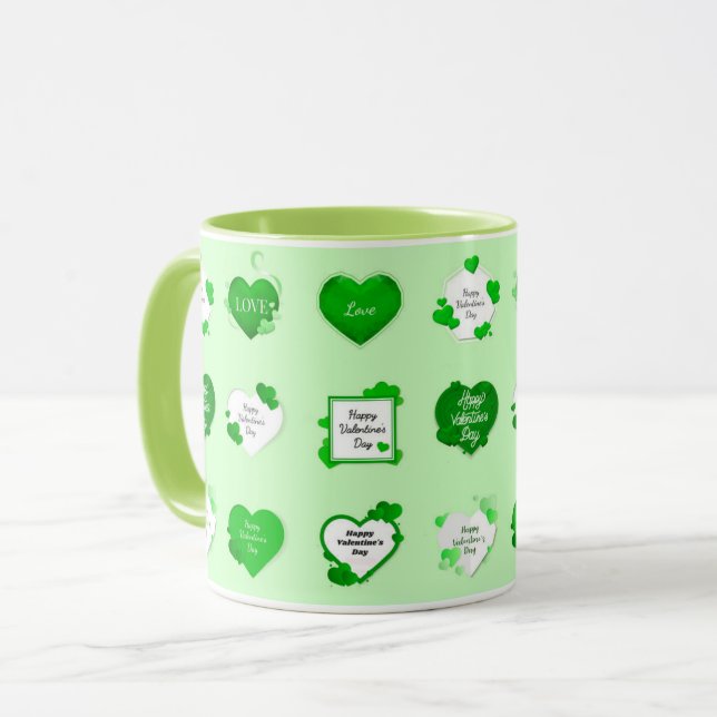 Kärlek Elegant Modern Popular Best Heart Mugg (Framsida vänster)