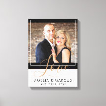 Kärlek Elegant Skript Bride Groom Bröllop Keepsak