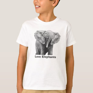 Kärlek Elephants Kids T-Shirt
