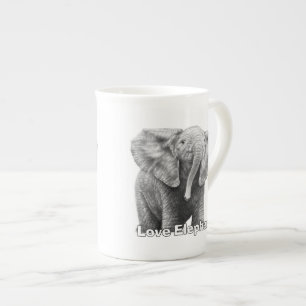 Kärlek Elephants Specialty Mugg Benporslin Mugg