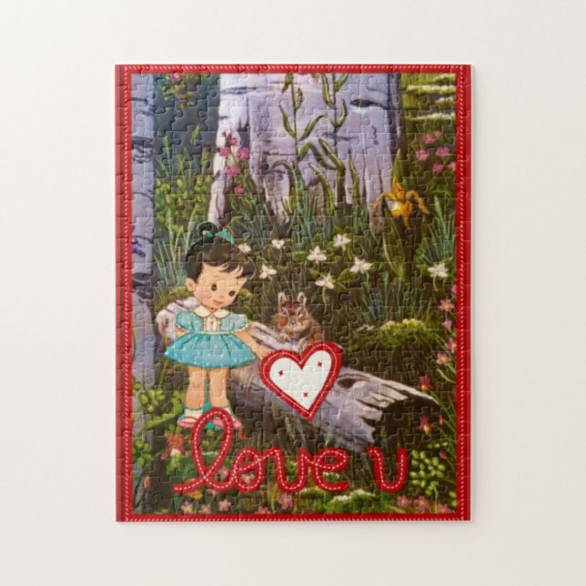Kärlek Elizabeth Valentine Puzzle Pussel (Vertikal)