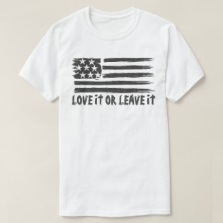 kärlek eller lämna den amerikanska flagga t shirt
