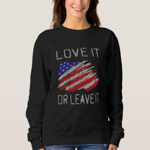 Kärlek eller lämna USA flagga T Shirt