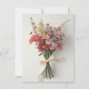 Kärlek eller Vänskap - Elegant Blommigt Bouquet Vykort