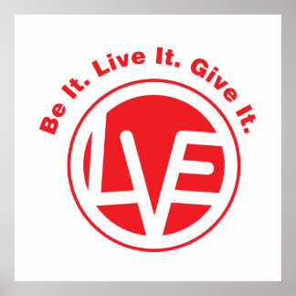 Kärlek Emblem Poster 24 x 24 tum