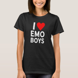 Kärlek Emo Boys Heart Trendig Egirl Eboy GF Aestth T Shirt