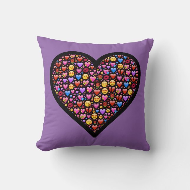 Kärlek Emoji Customized Kudde (Framsida)
