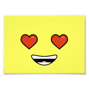 Kärlek Emoji Fototryck