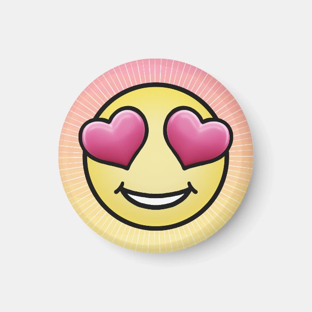 Kärlek Emoji Magnet (Framsidan)