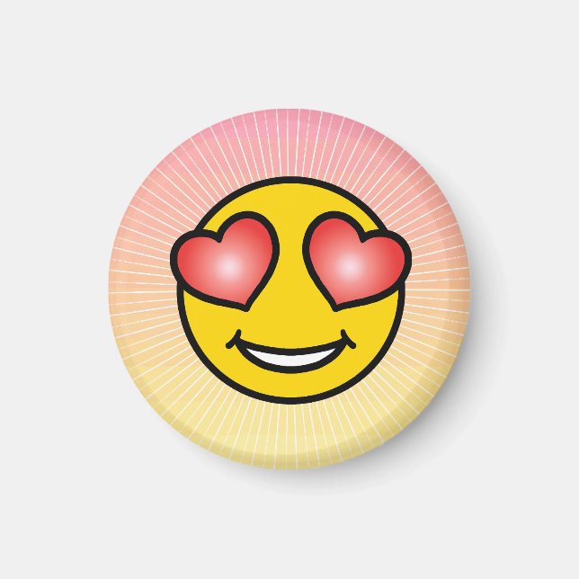 Kärlek Emoji Magnet (Framsidan)