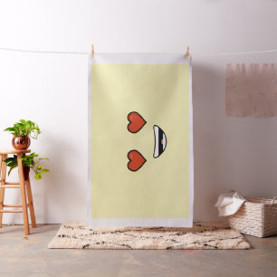 Kärlek Emoji Tyg