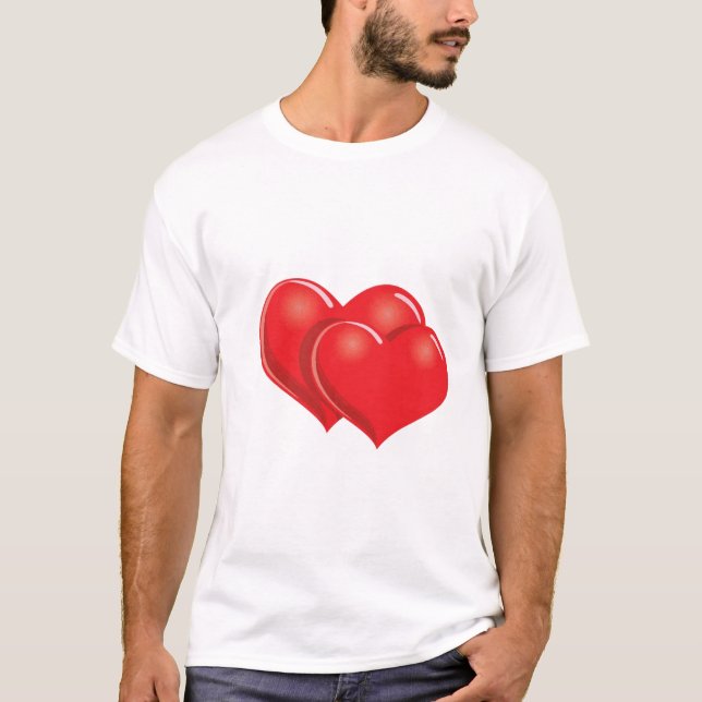 Kärlek Emoji Valentine T-Shirt (Framsida)