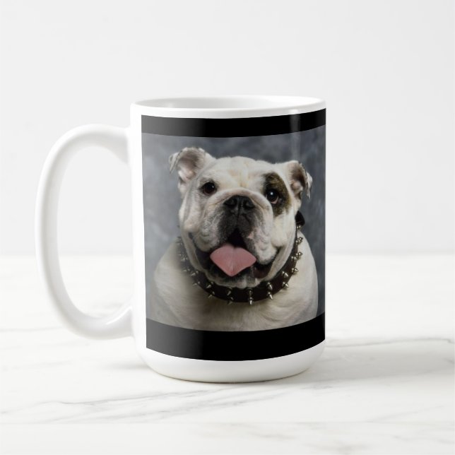 Kärlek (engelsk bulldog), Hund-kaffe Kopp Mugg (Vänster)