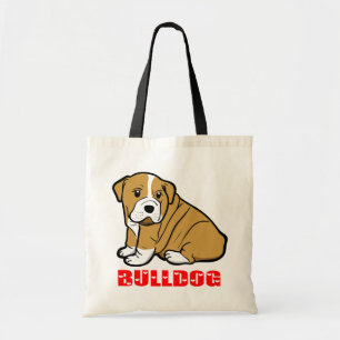 Kärlek (engelska Bulldog Puppy Hund Tecknad to Ba Tygkasse