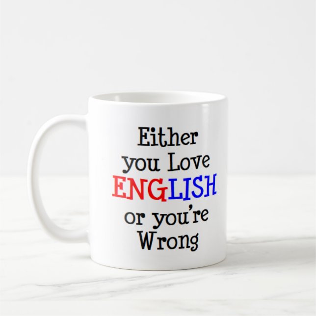 kärlek English eller Kaffemugg (Vänster)