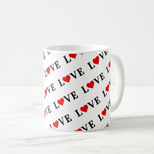KÄRLEK enkel minimalistisk Elegant Kaffemugg