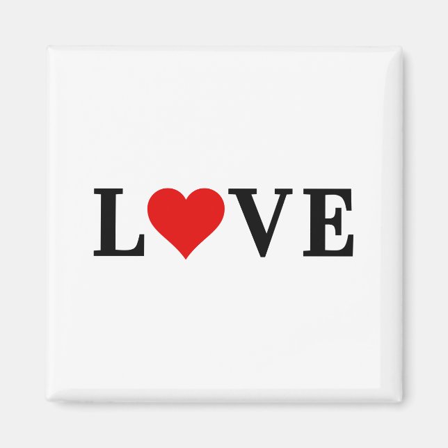 KÄRLEK enkel minimalistisk Elegant Magnet (Framsidan)