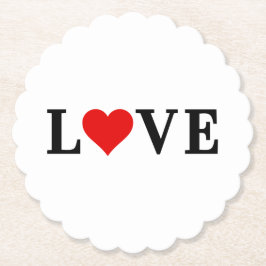 KÄRLEK enkel minimalistisk Elegant Underlägg Papper