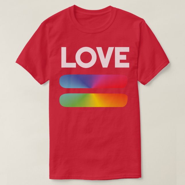 Kärlek Equality Rainbow HGBT Pride Awareness Månad T Shirt (Design framsida)